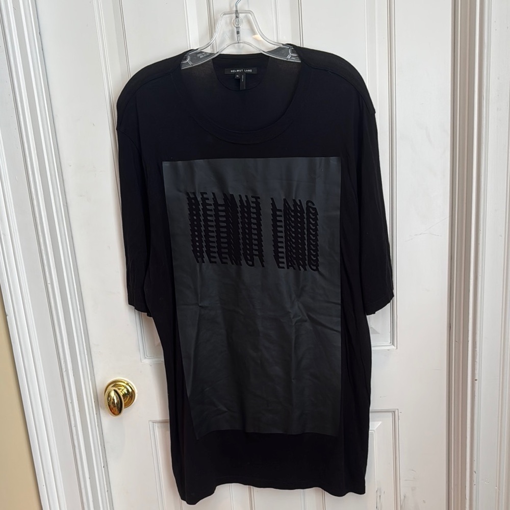 Helmut Lang Black Black Graphic T-Shirt
